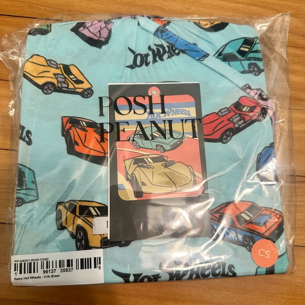 Posh Peanut Retro Hot Wheels Crib Sheet